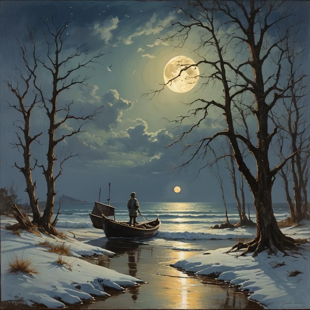 Moonlight Sonata as Oil Painting by Gurney