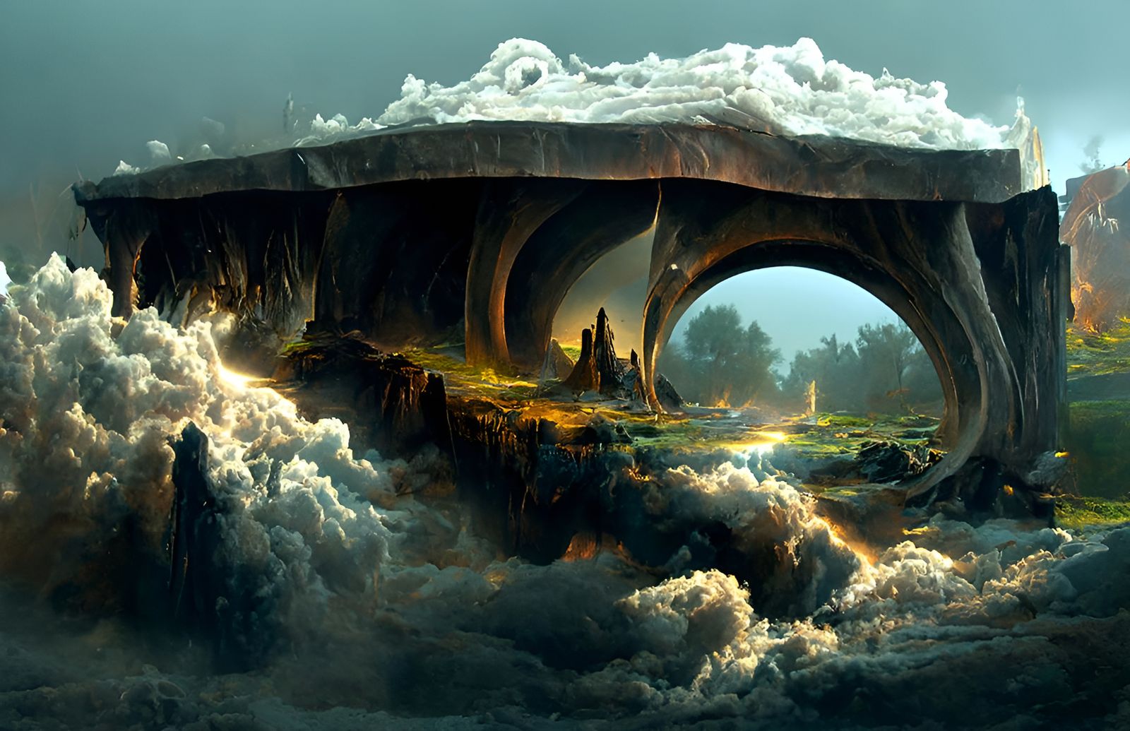 Sinister Alien Portal to Mechanical World