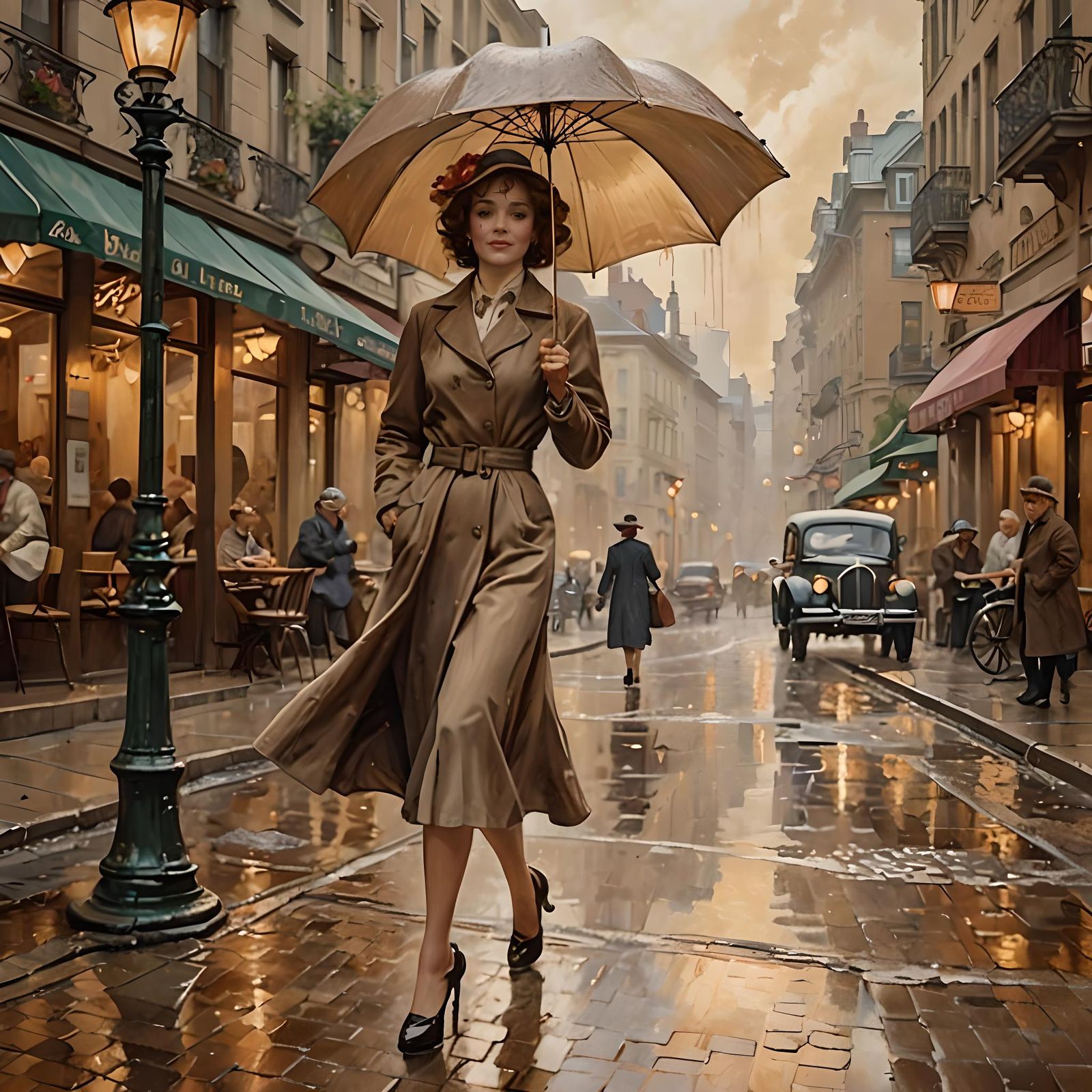 Person Singing in the Rain