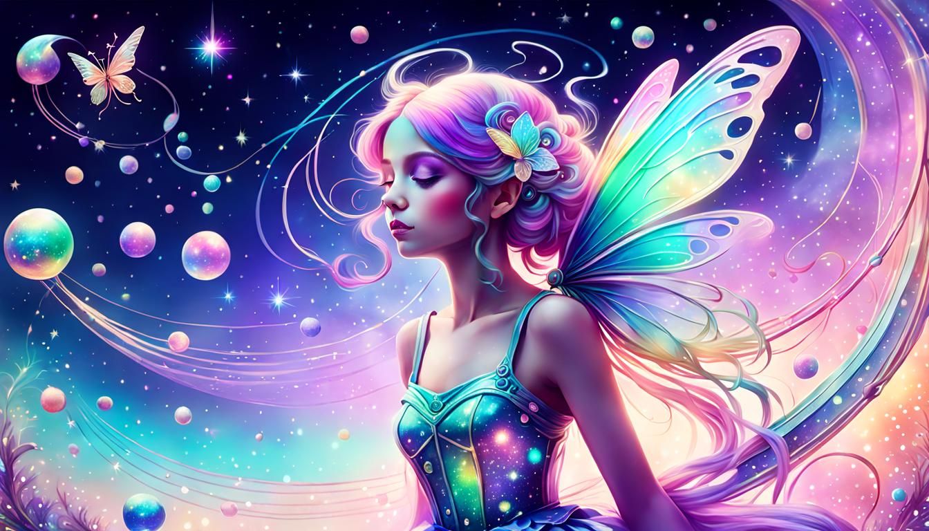 Bio Art Experimentation: Technicolor Fairy in Galaxyscapes