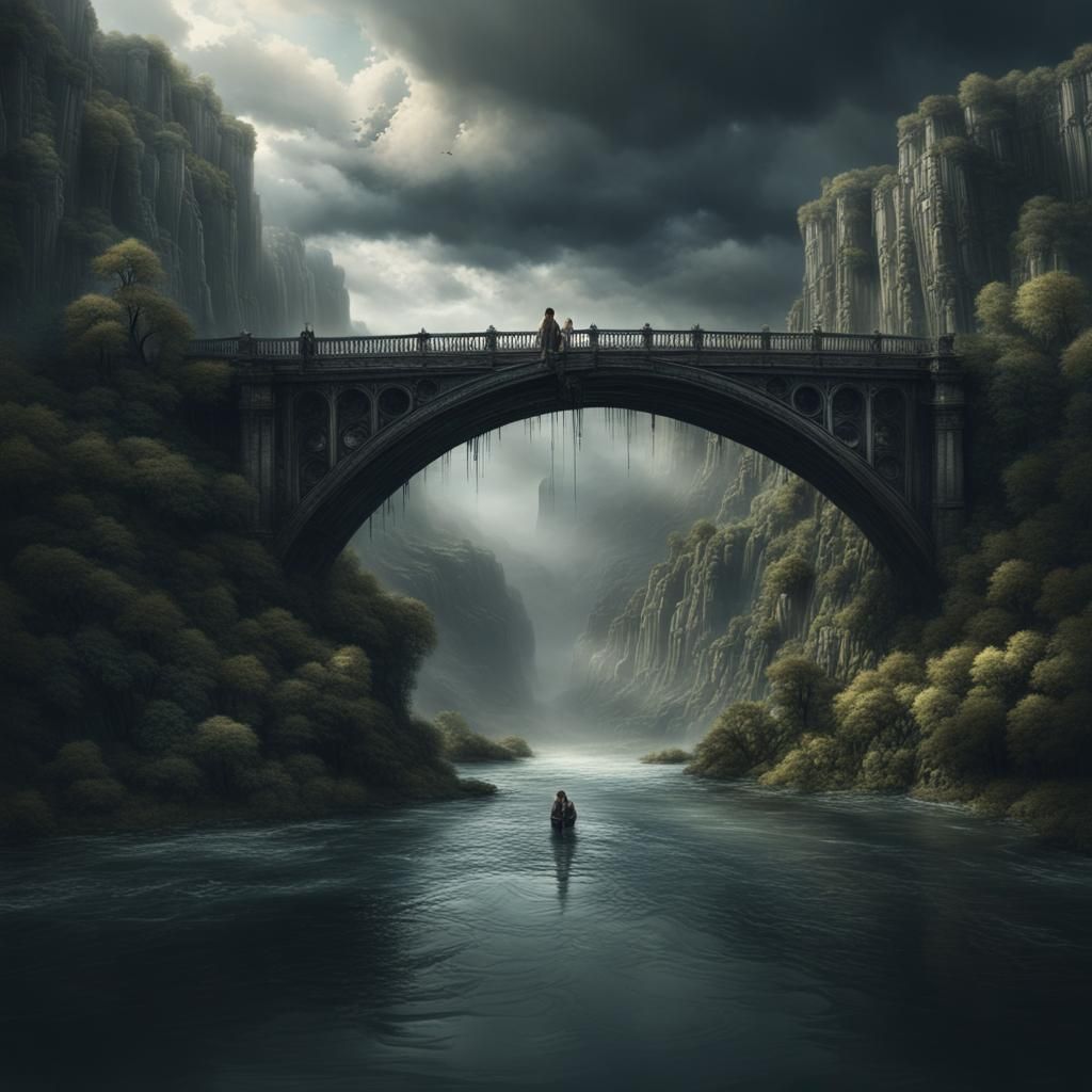 Epic Bridge Over Troubled Water Digital Painting