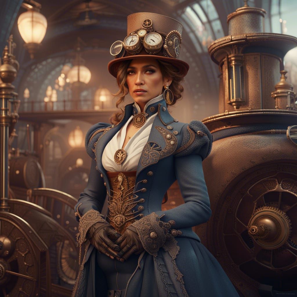 Jennifer Lopez in Steampunk Belle Epoque World