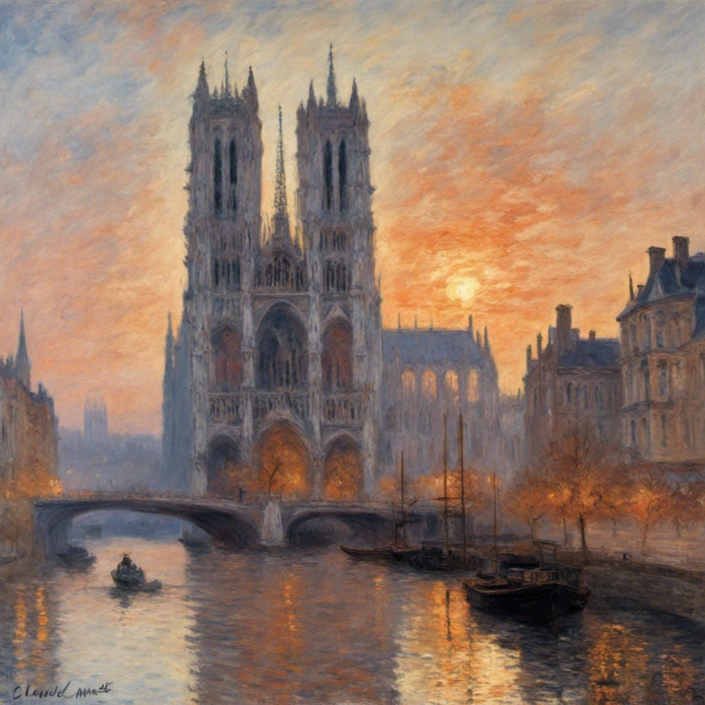 Rouen Cathedral Sunset: An Impressionist Masterpiece