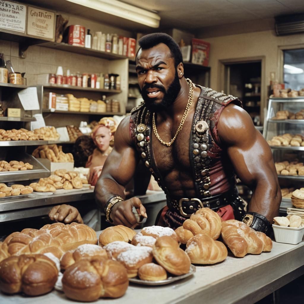 B.A. Baracus in a French Bakery... Someone is going to get P...