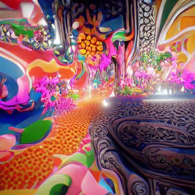 Psychedelic God in Maximalist Style