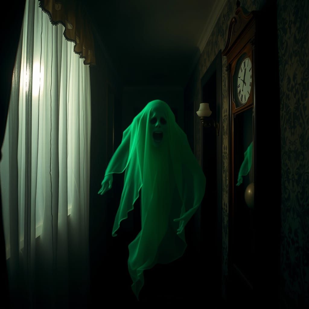 Ethereal Victorian Spirit Haunts Forgotten Halls