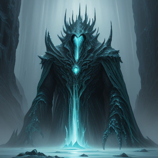 Shapeshifting Arctic Mirrorspawn: Dark Fantasy Concept Art