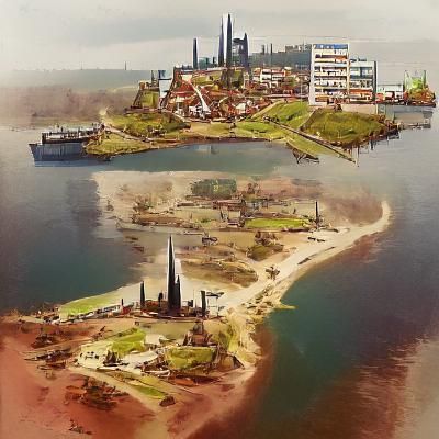 Fallout-Inspired Post-Apocalyptic Kiel, Germany Concept Art