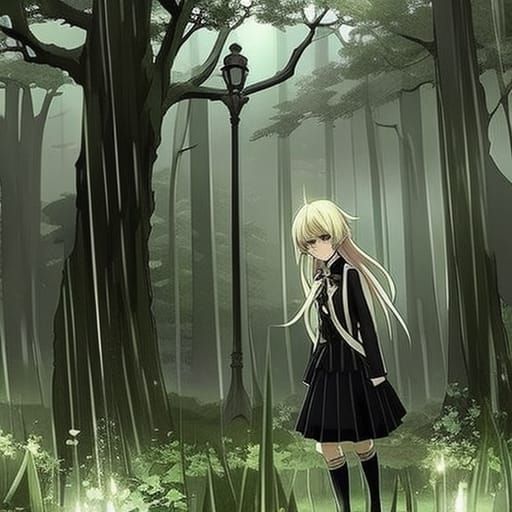 Anime Girl Crying in the Rain at Creepy Hotel