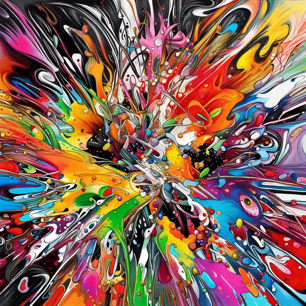 Colorful Graffiti Art with Melting Effect