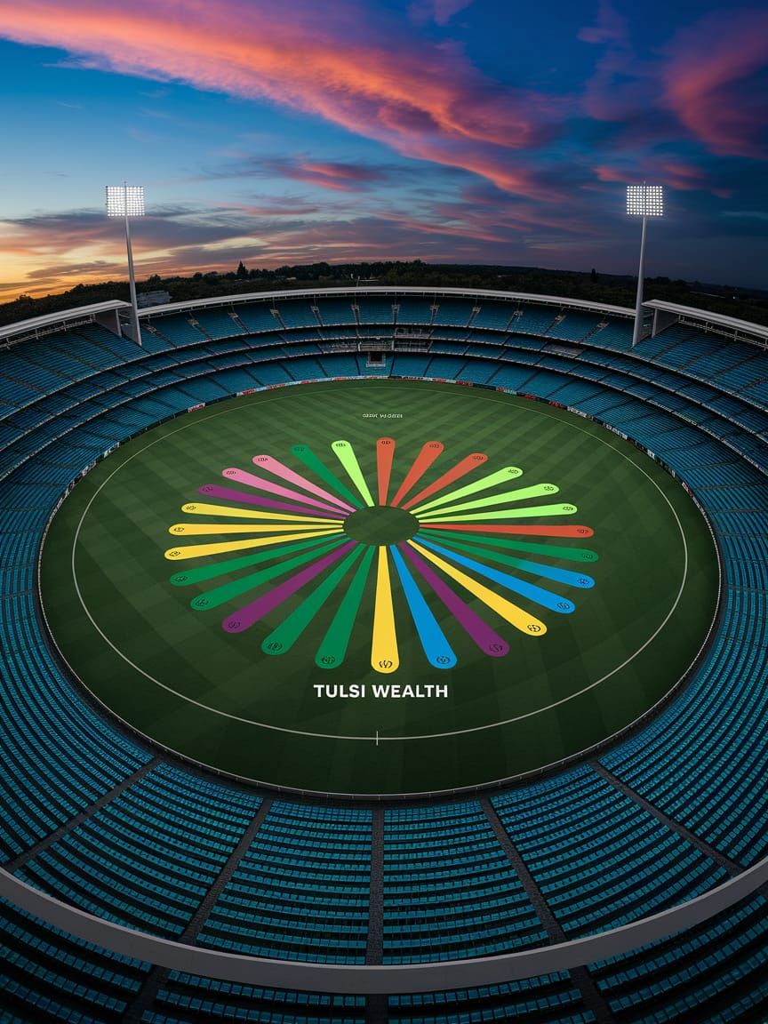 Cricket Stadium at Dusk: Immersive Mutual Fund Campaign Visu...