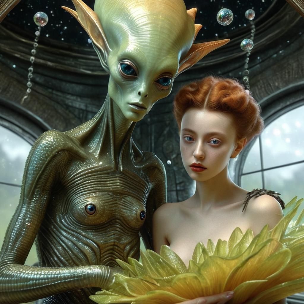 Surreal Alien People and Pets in a Magical World