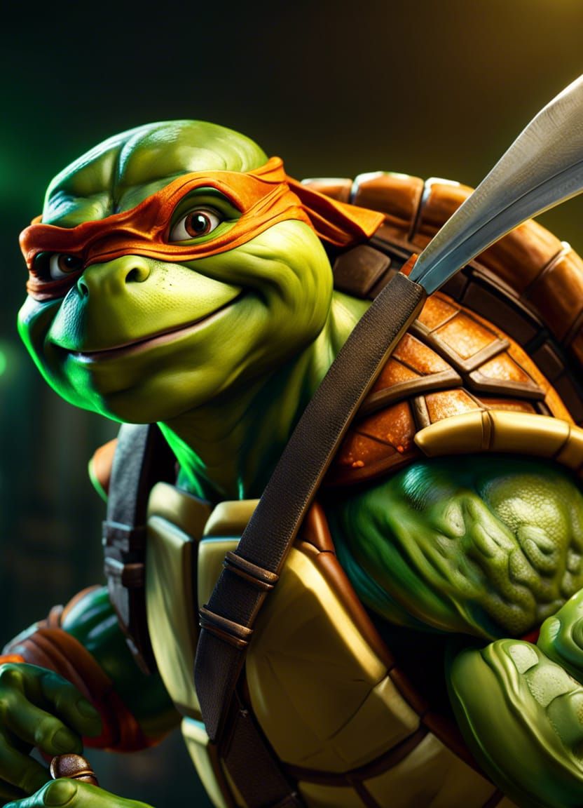 Michelangelo TNMT Action Pose Concept Art