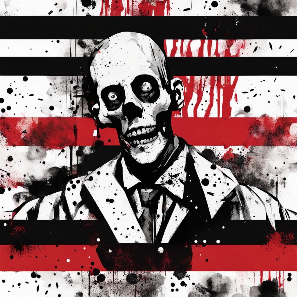 Trash Polka Zombie Horror Collage