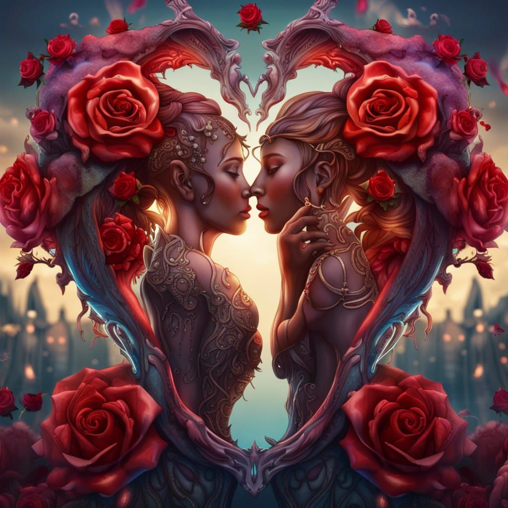 Twin Flame Couple Mirrored in Love