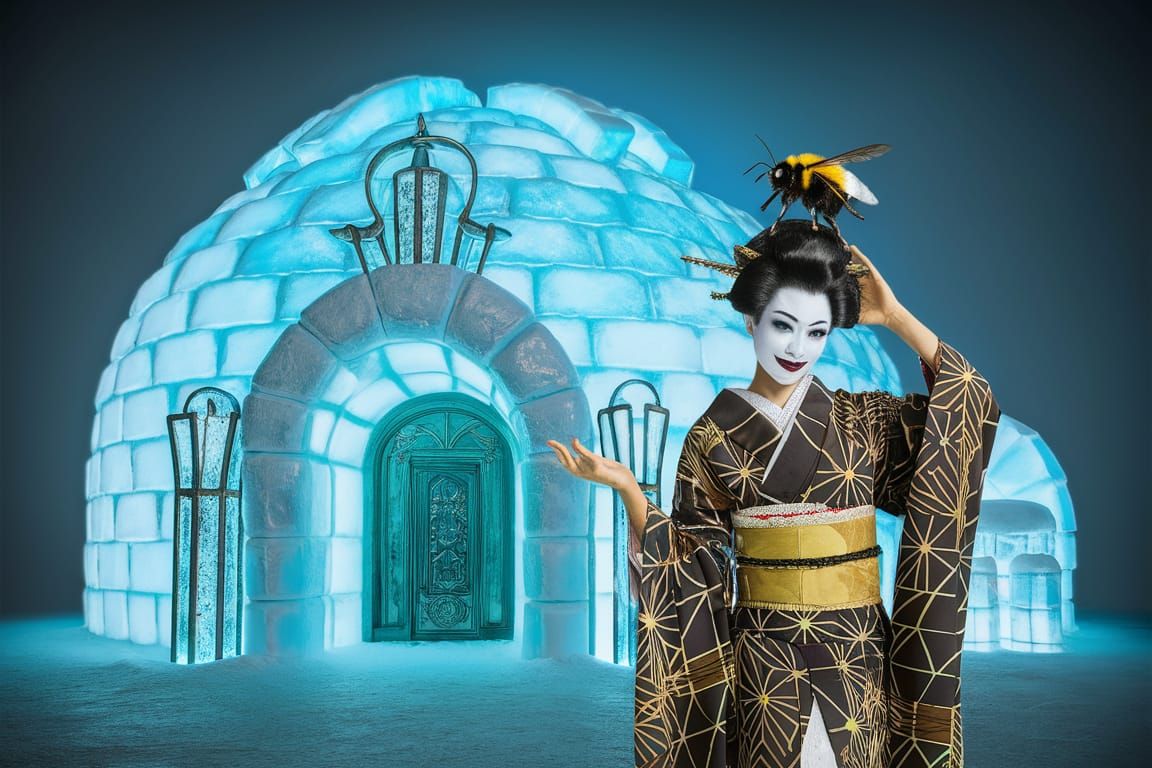 A gorgeous designer art deco igloo with a transsexual bumble...