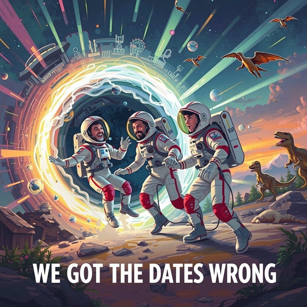 Astronauts and Dinosaurs in Energy Time Portal