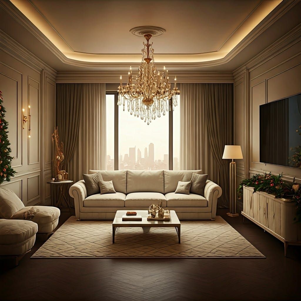 Christmas Apartment in Nineties Style, Concept Art