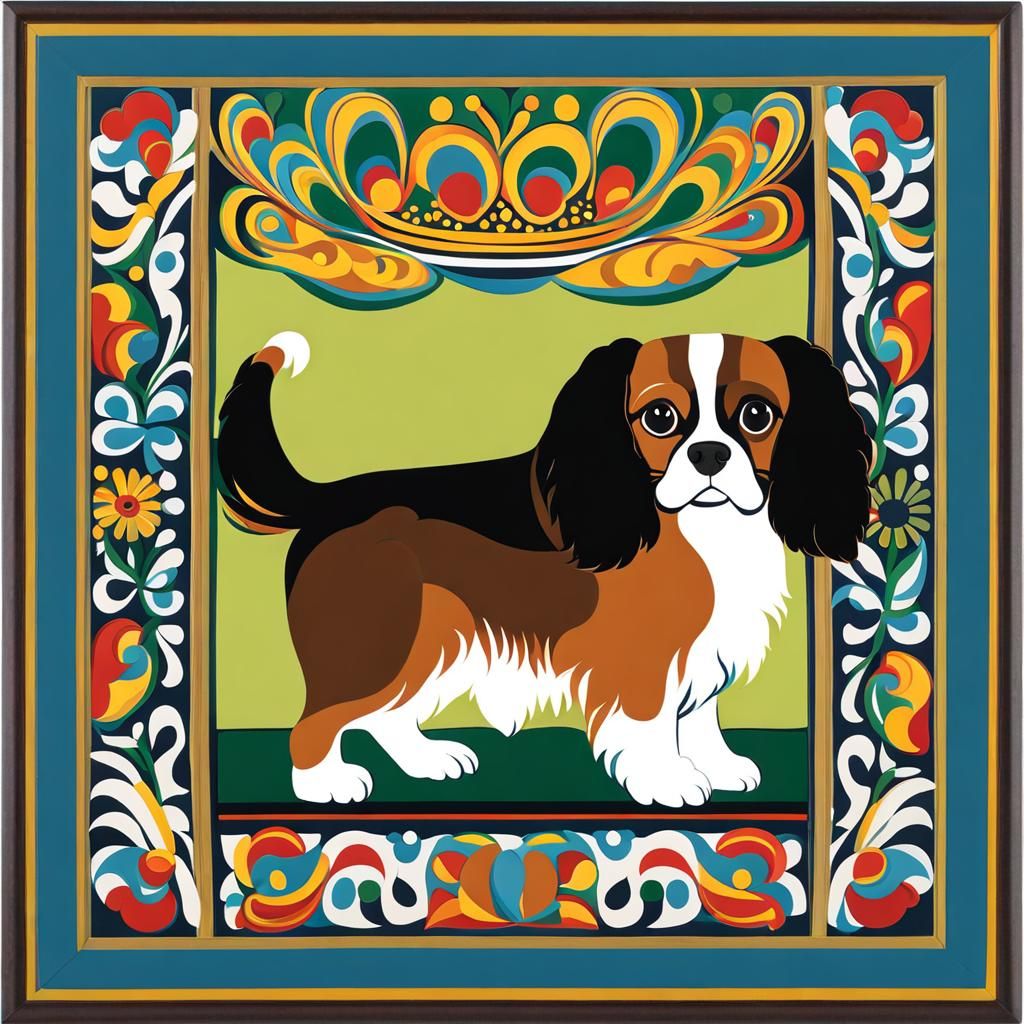 King Charles Spaniel as Expressionist Painting