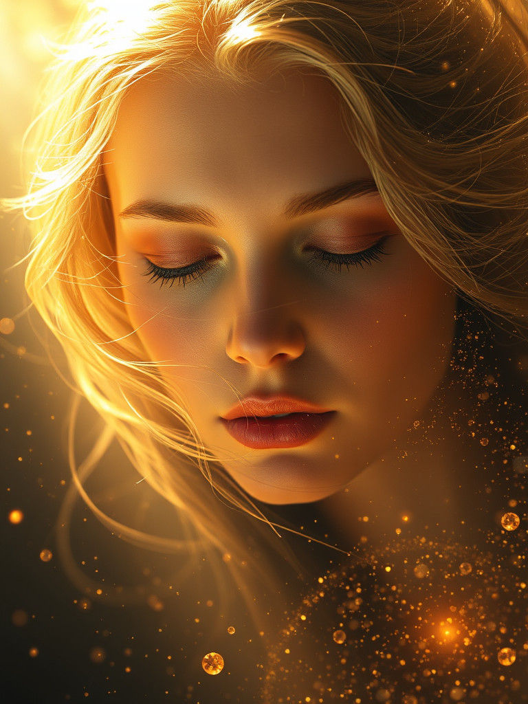 Ethereal Arcturian Goddess in Gilt Light