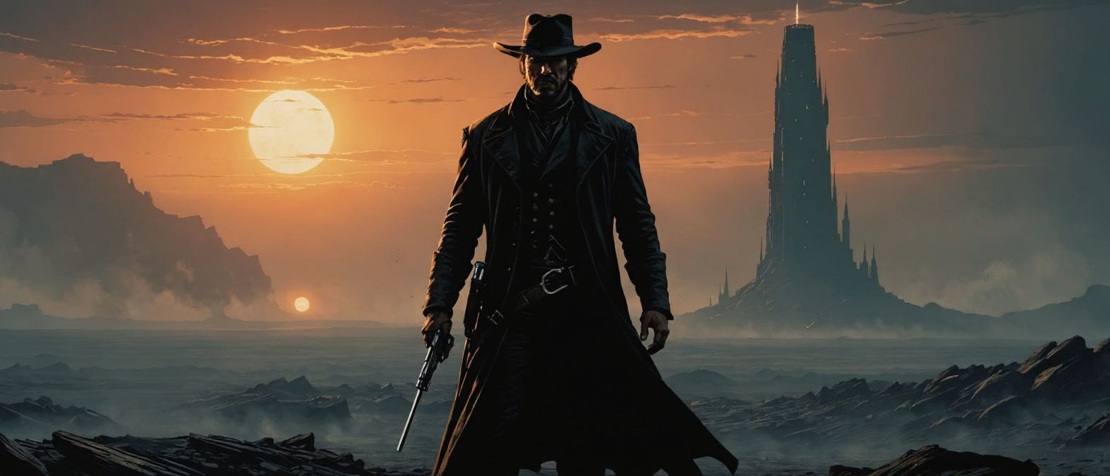 Gunslinger Roland Deschain and the Dark Tower