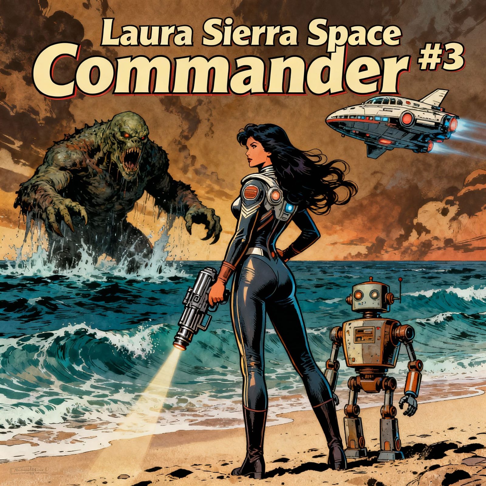 Laura Sierra Space Commander #3 Comic Cover Art