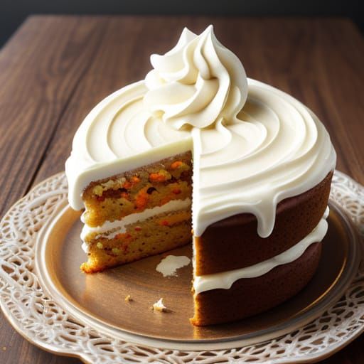 carrot cake with cream-cheese icing