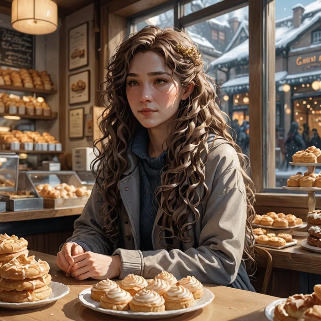 Pastry Shop Scene Inspired by Anime Concept Art