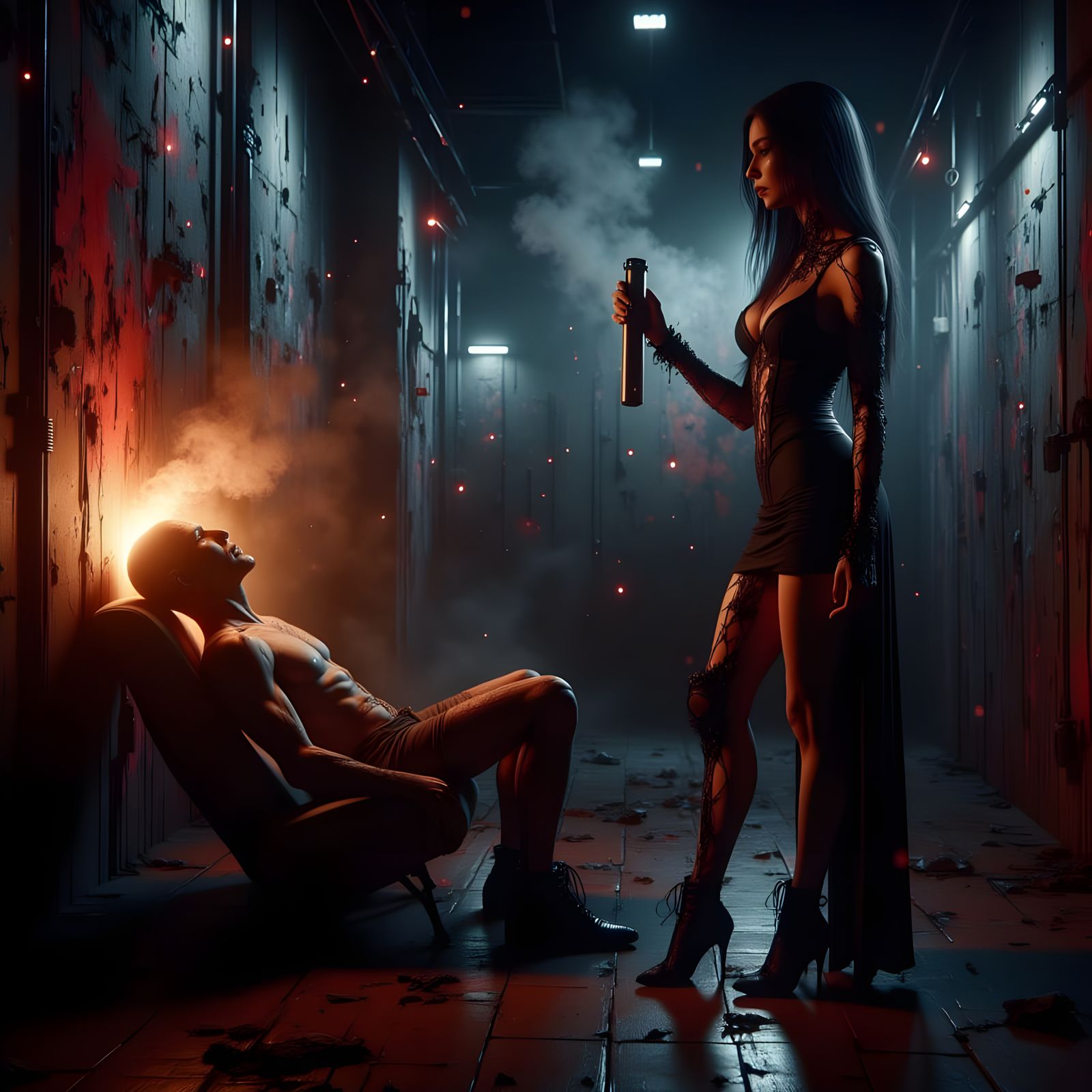 Hostage Scene: Pop Art Digital Illustration