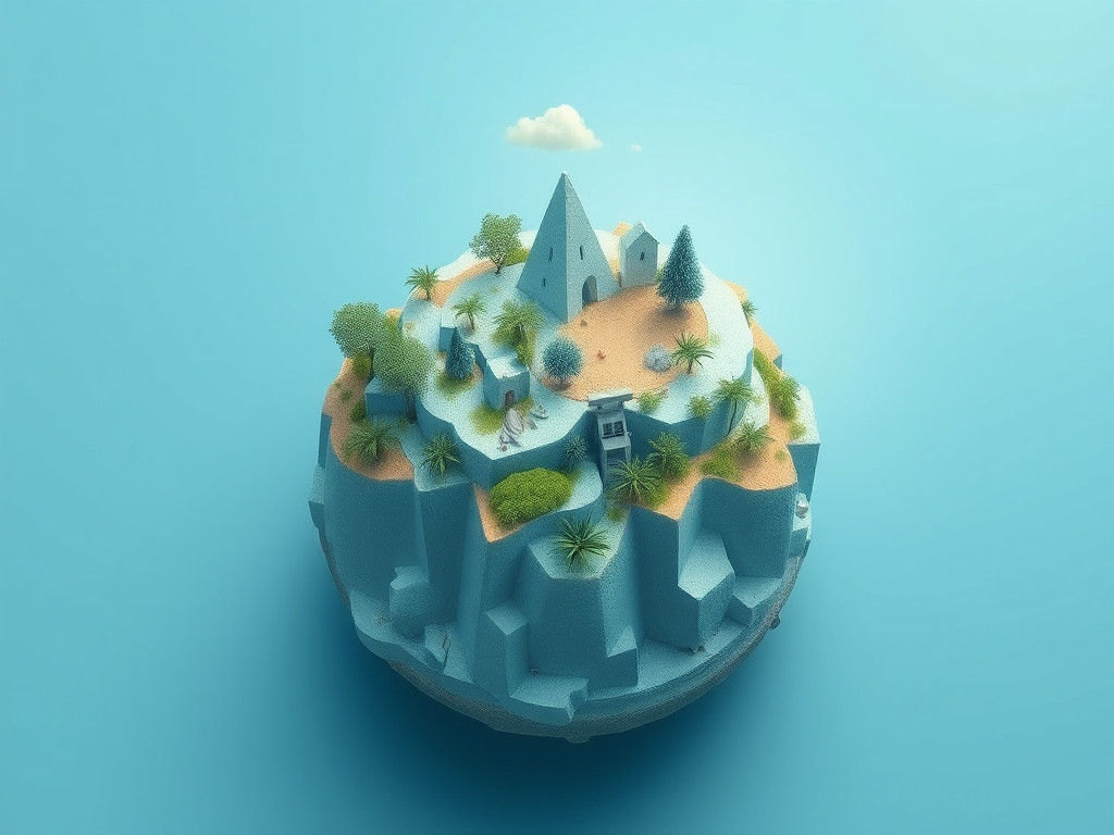 Ultraminimal Diagram in Carmine and Blue