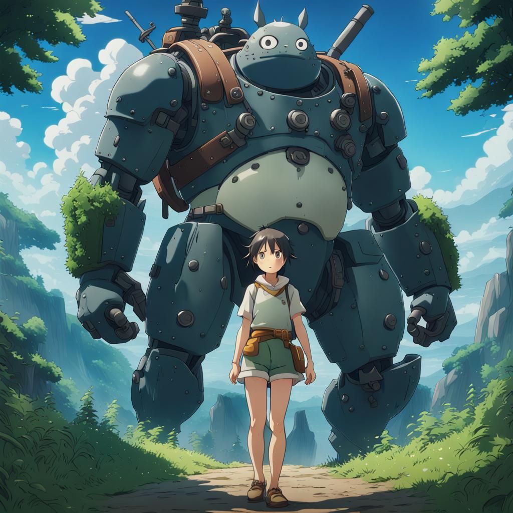 Anime Character Concept Art in Ghibli Style