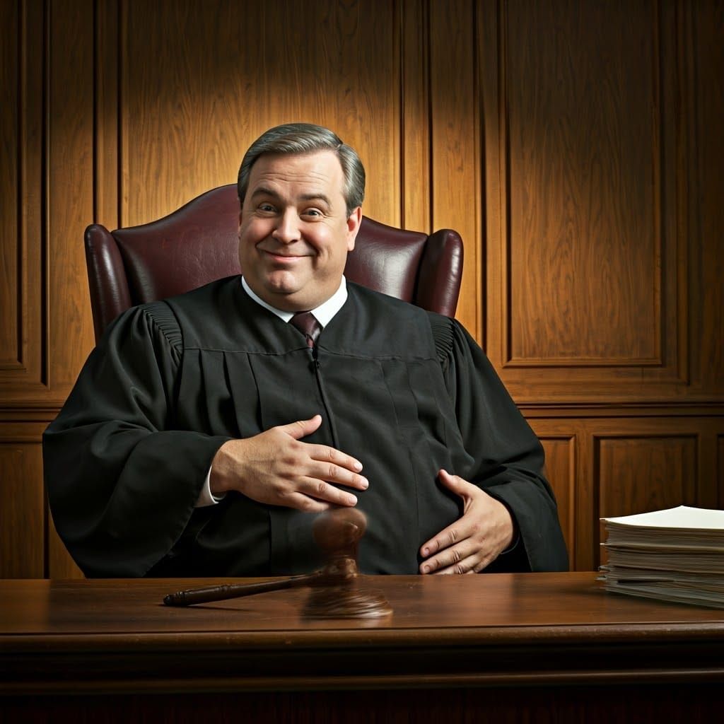 Judge in Pleasure, Slouching on the Bench