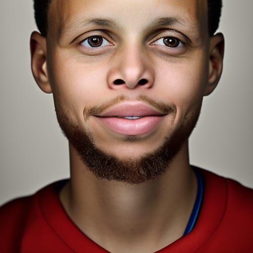 Stephen Curry Close-Up Portrait in Professional Style