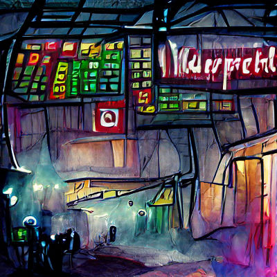 Vibrant Marketplace Scene Generated by AI