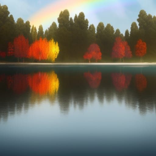 Rainbow Lake: Hyperdetailed Concept Art in Unreal Engine 5