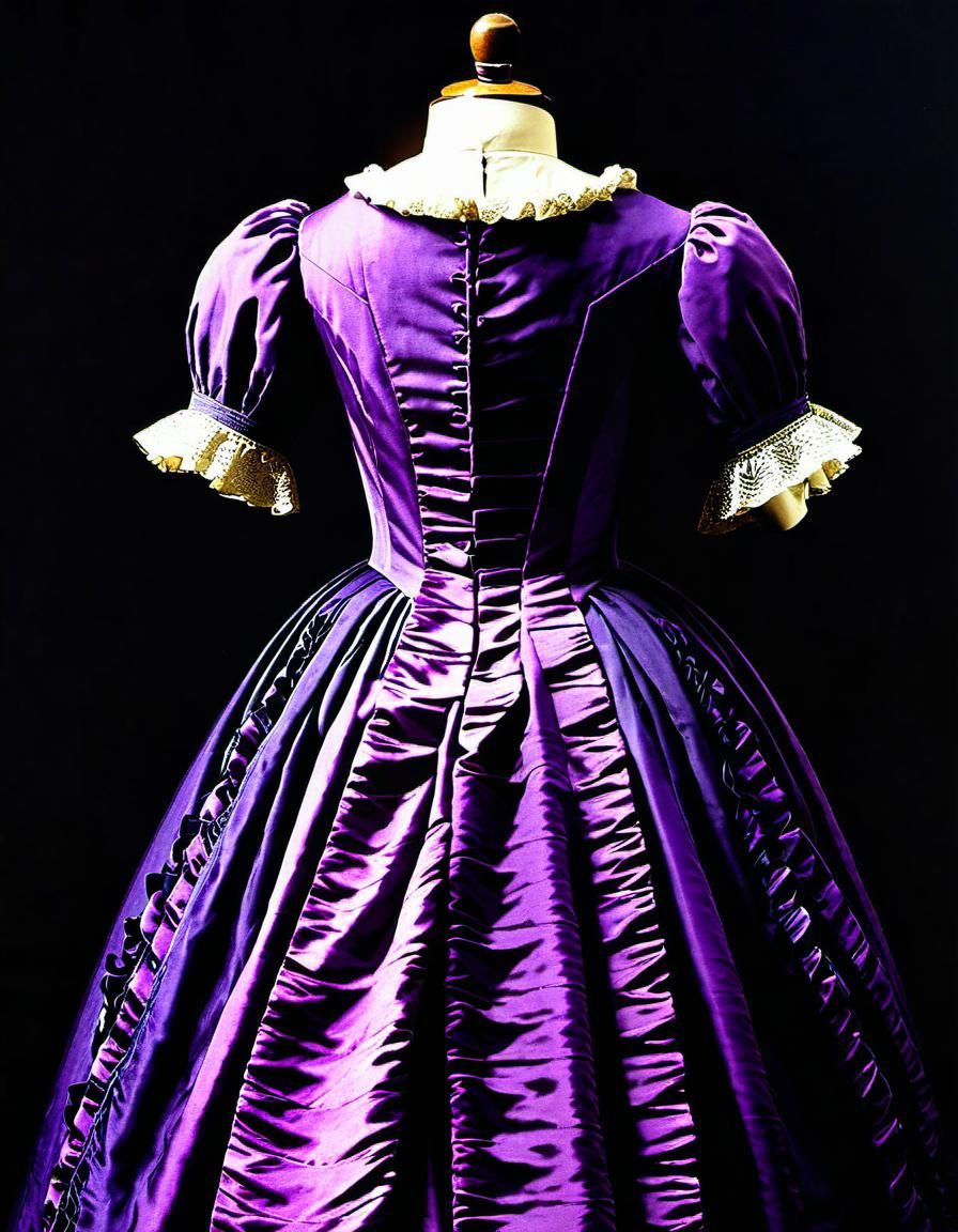 Purple dress style 1870