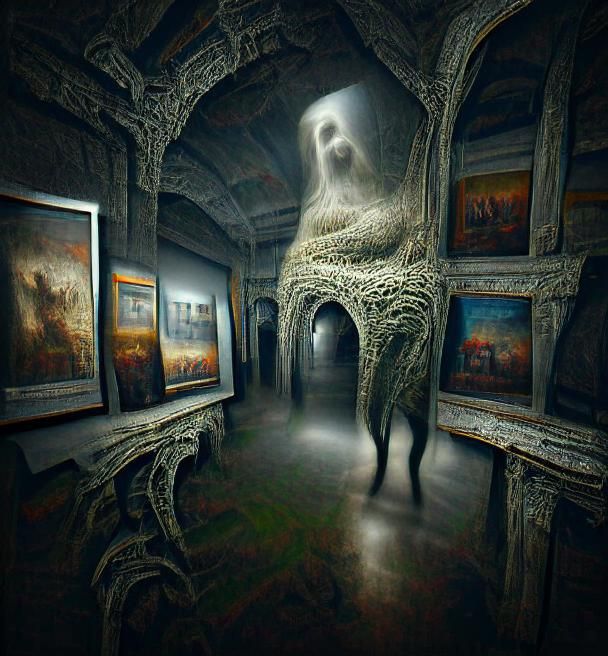 Haunted Art Museum with Ghost in Unreal Engine