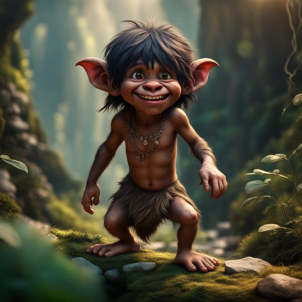 Mowgli as a cute troll