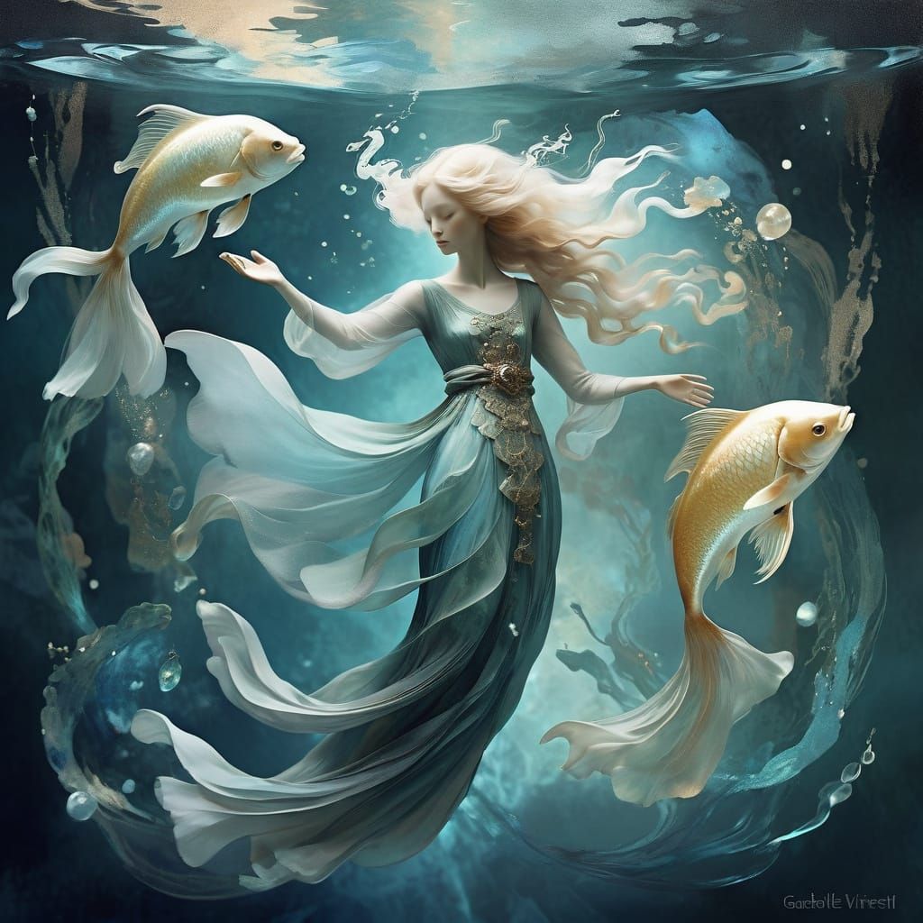 Mystical Aquatic Dreamscapes in Ethereal Hues