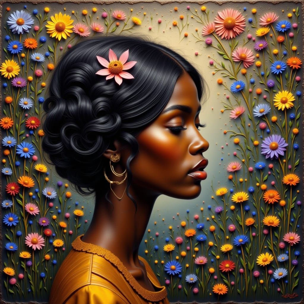 <lora:Mixing art up:1.0> #black-women