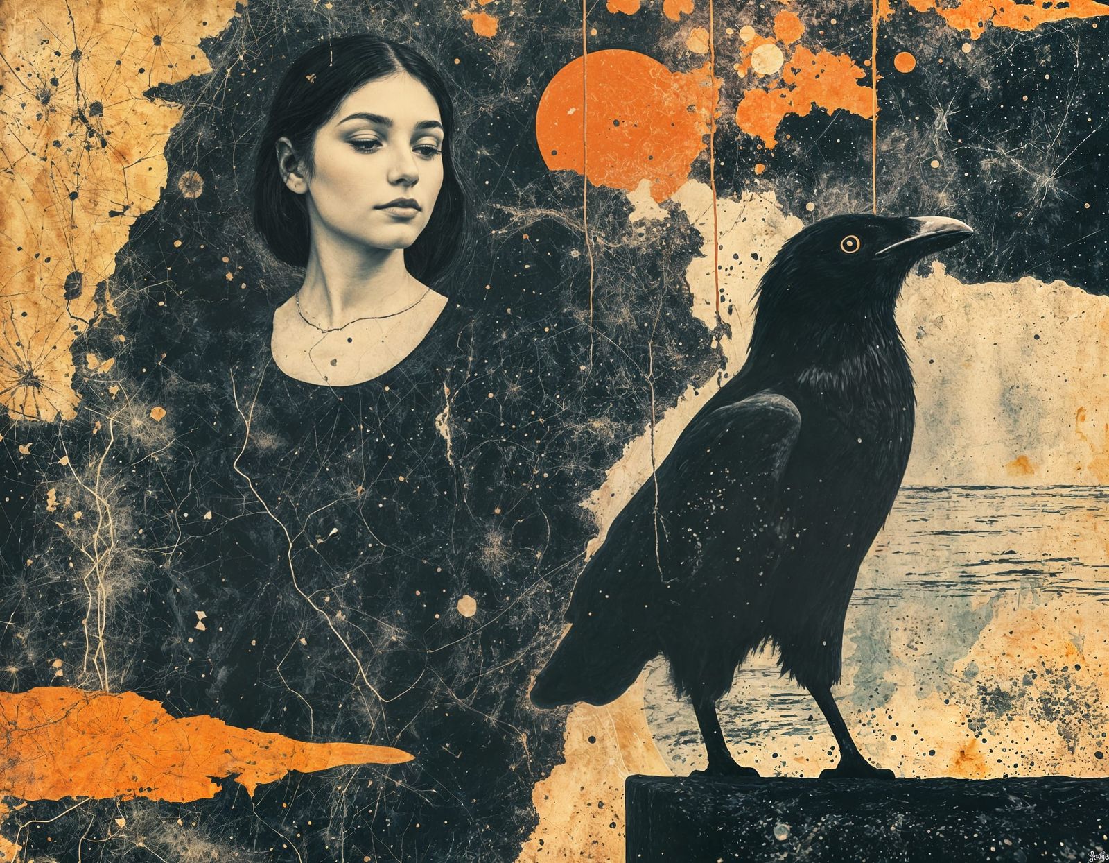 Fantasy Portrait of Woman in Oil Painting Style