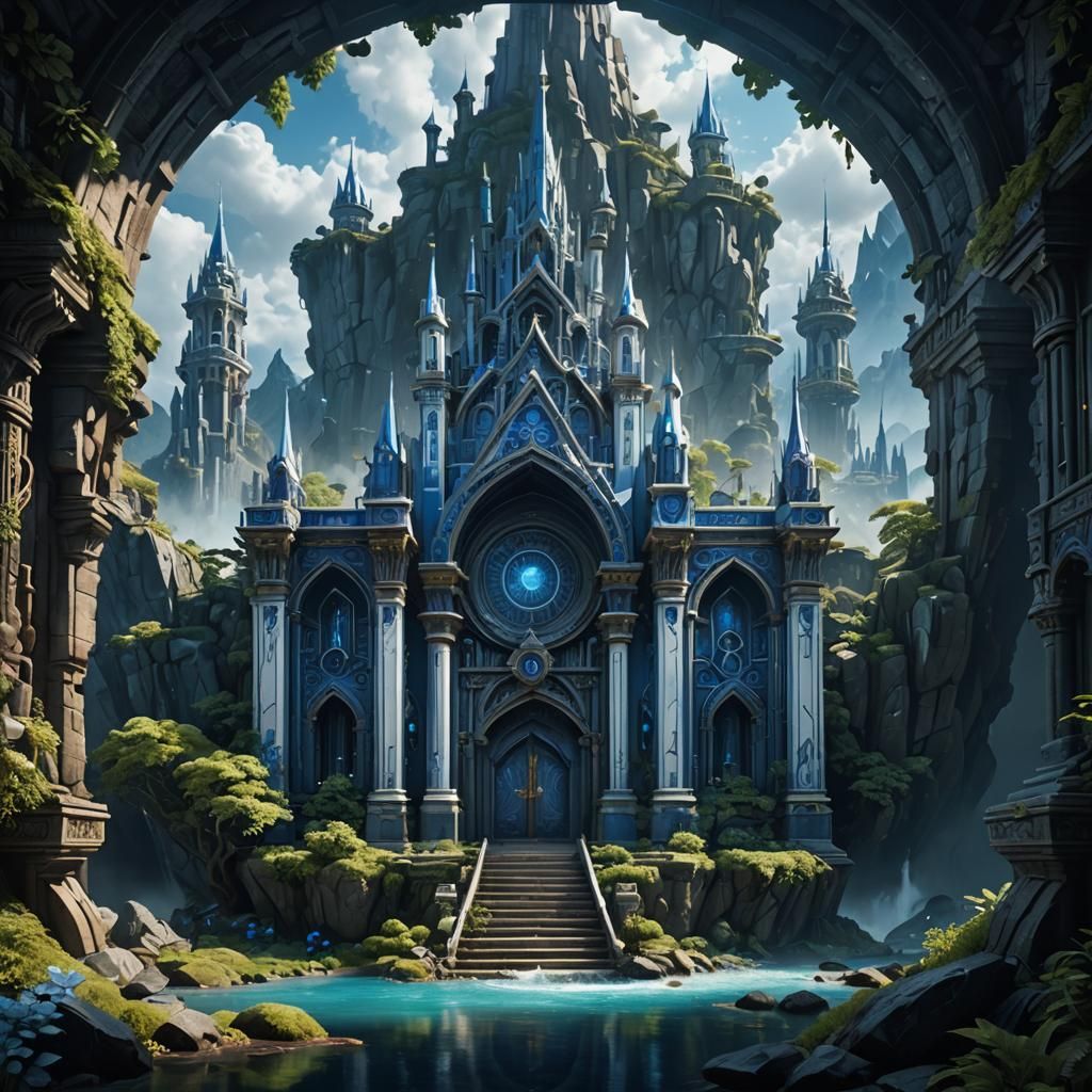 Inspiration Icon in Blue and White