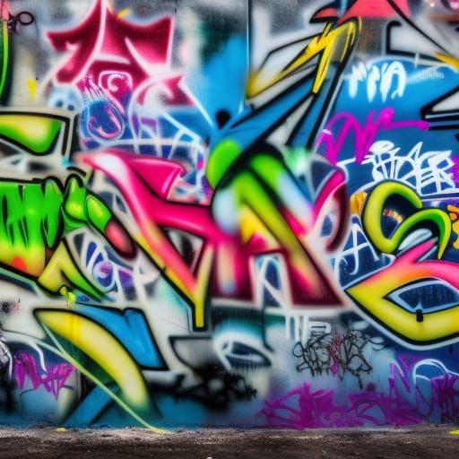 Vibrant Graffiti Wall in Professional Photography