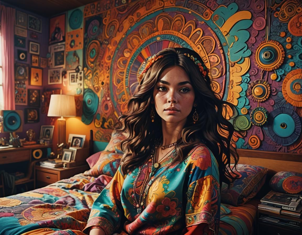 Groovy 60s boho bedroom