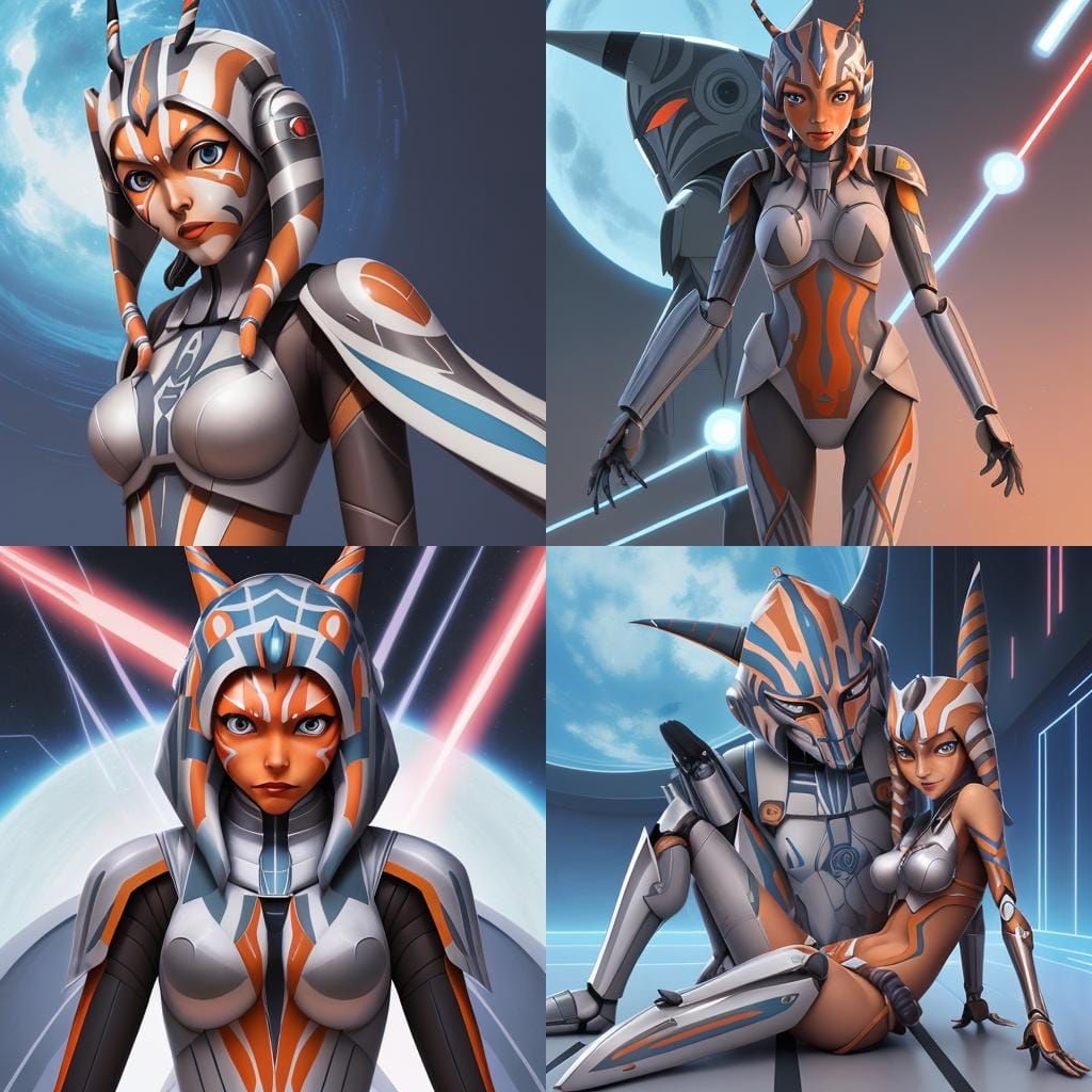 Ahsoka as Anime-Style Robot