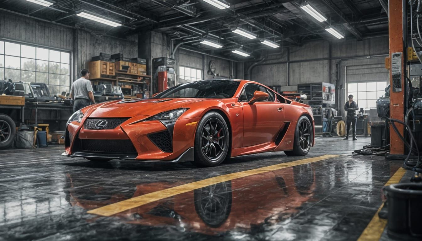 Lexus LFA Race Prep: Detailed Matte Painting