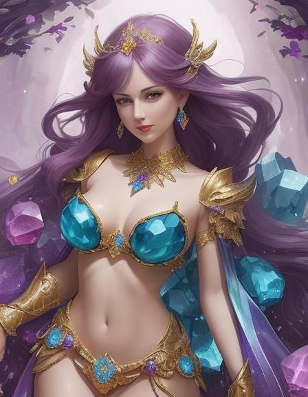 Gemstone Woman: A Fantasy Art Creation