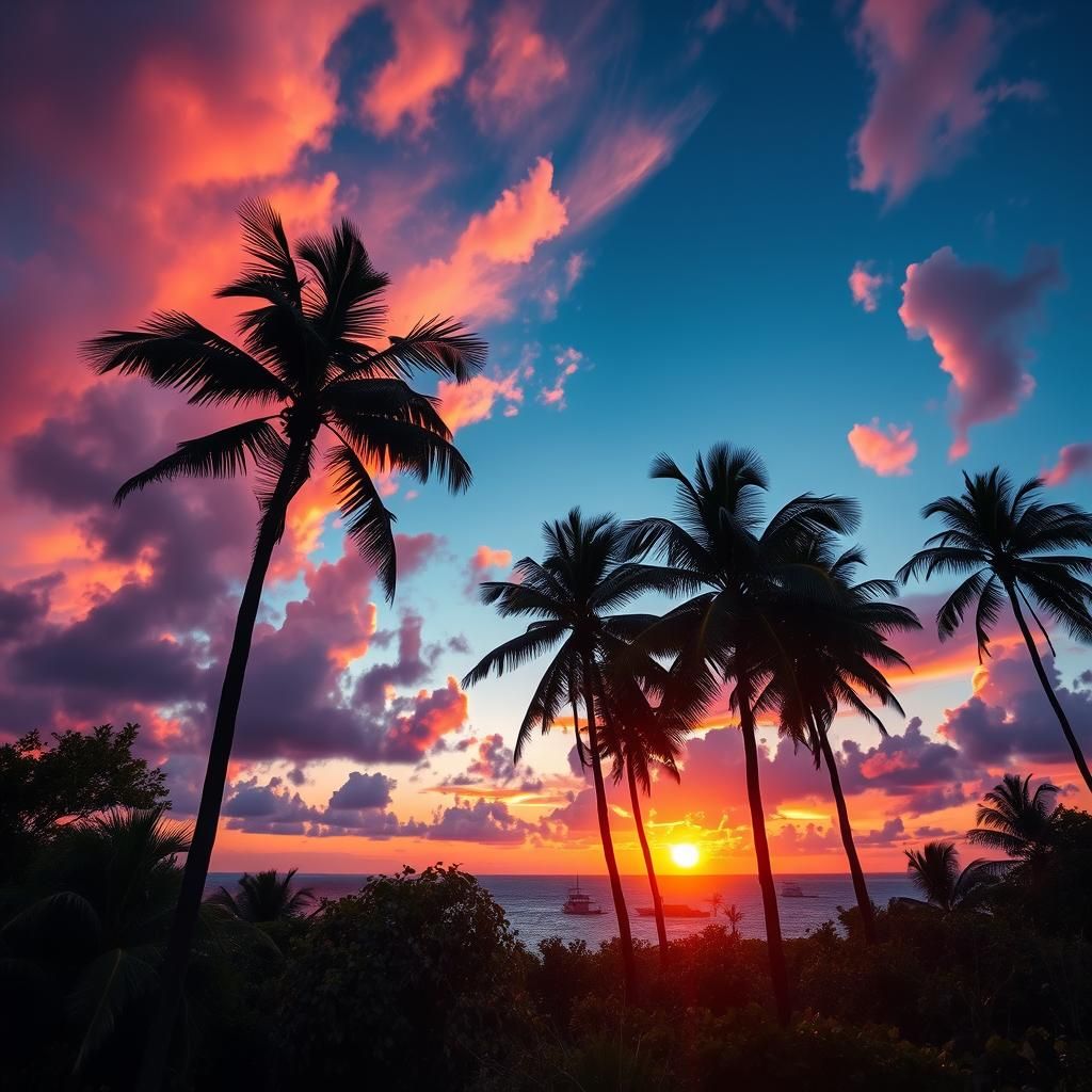 Guam Sunset at Lovers Leap in Hyperrealism