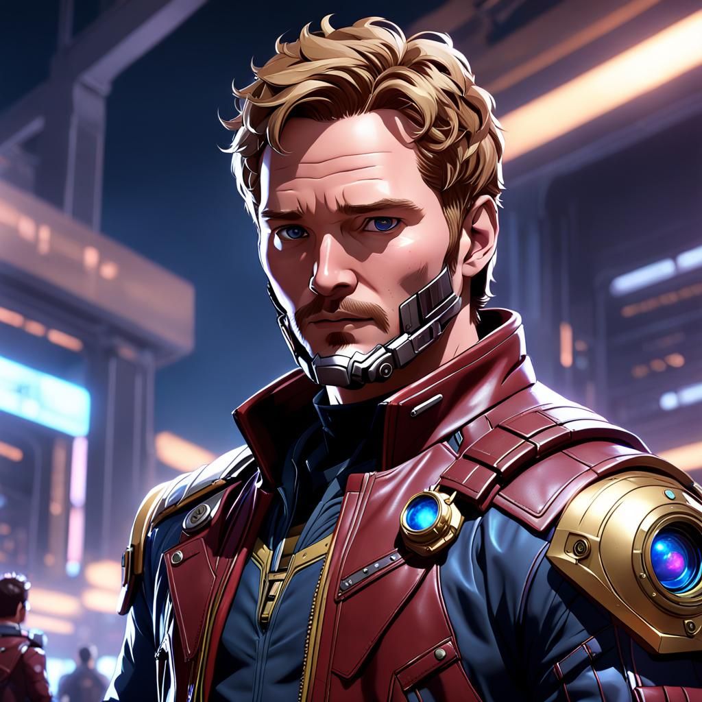 Rich Star Lord in 3D Anime Art