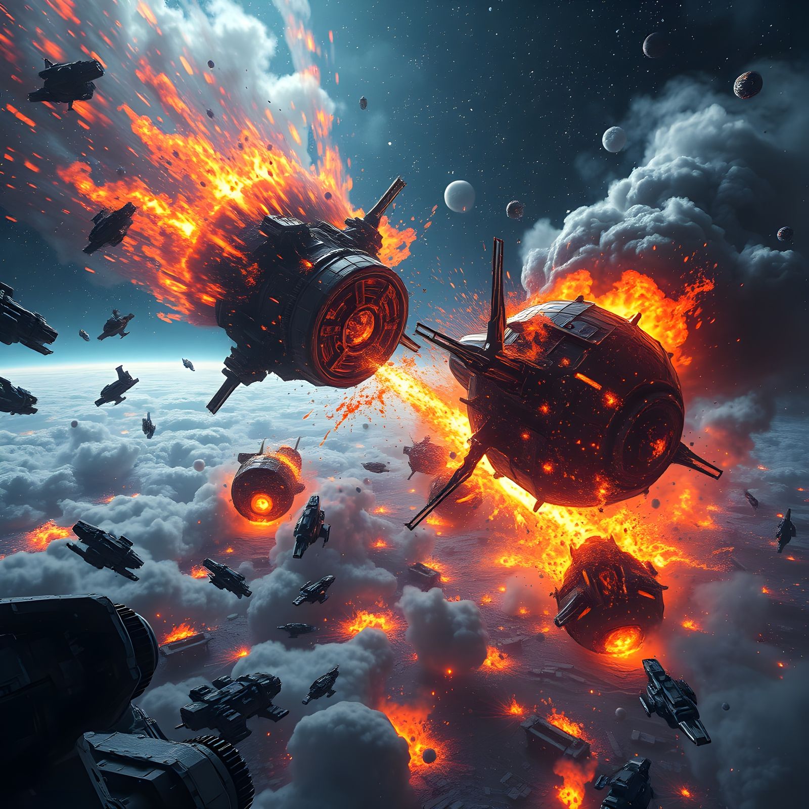 Glittering Battlefield: AI Satellite Misfire in Space